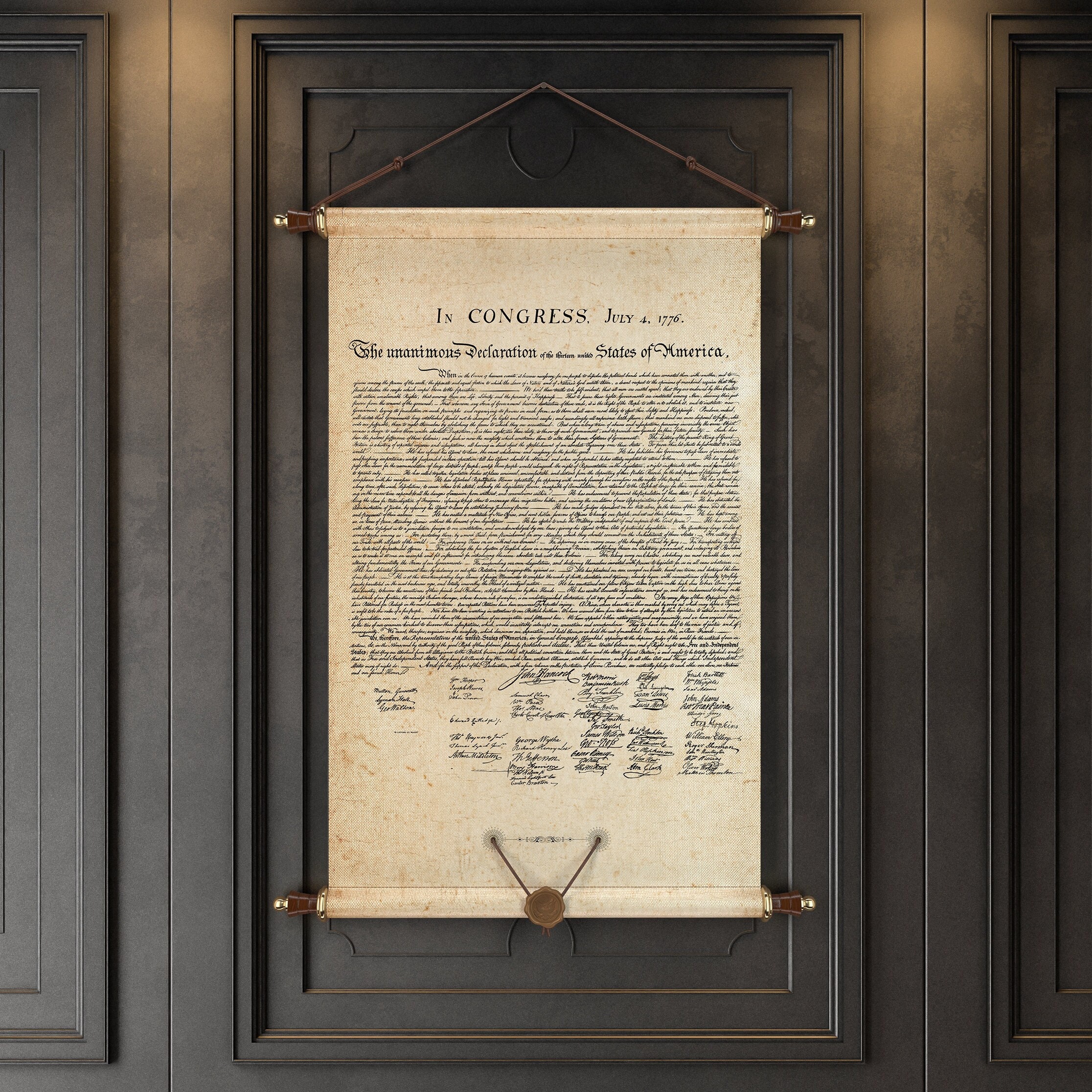 アメリカ独立宣言の壁アート - 憲法文書キャンバス壁装飾 - 歴史的レプリカ - Etsy 日本, image size:2232x2232