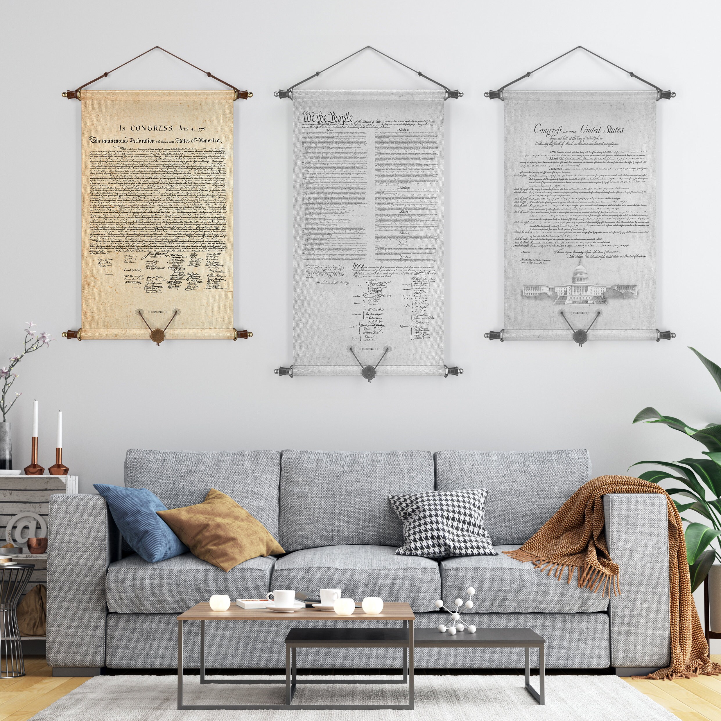 アメリカ独立宣言の壁アート - 憲法文書キャンバス壁装飾 - 歴史的レプリカ - Etsy 日本, image size:2482x2482