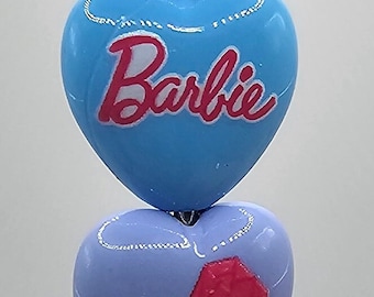 Barbie 2 sided Heart Bead