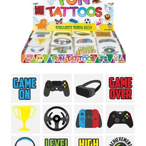 Playwrite 12pk Christmas Temporary Tattoos – Kids Party Bag Stocking Fillers, Santa Designs
