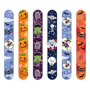 Halloween Snap Band Slap Band Bracelet Wristband Kids Boys Girls Trick or Treat Party Bag Fillers