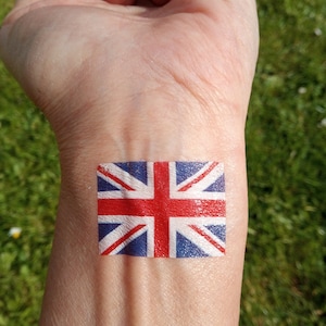 60 Pack Union Jack Flag Face Tattoos British Jubilee Red White Blue Tattoo  Stickers  Fruugo IN