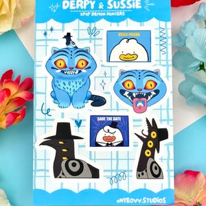 Derpy & Sussie Sticker Sheet - Kpop Demon Hunters