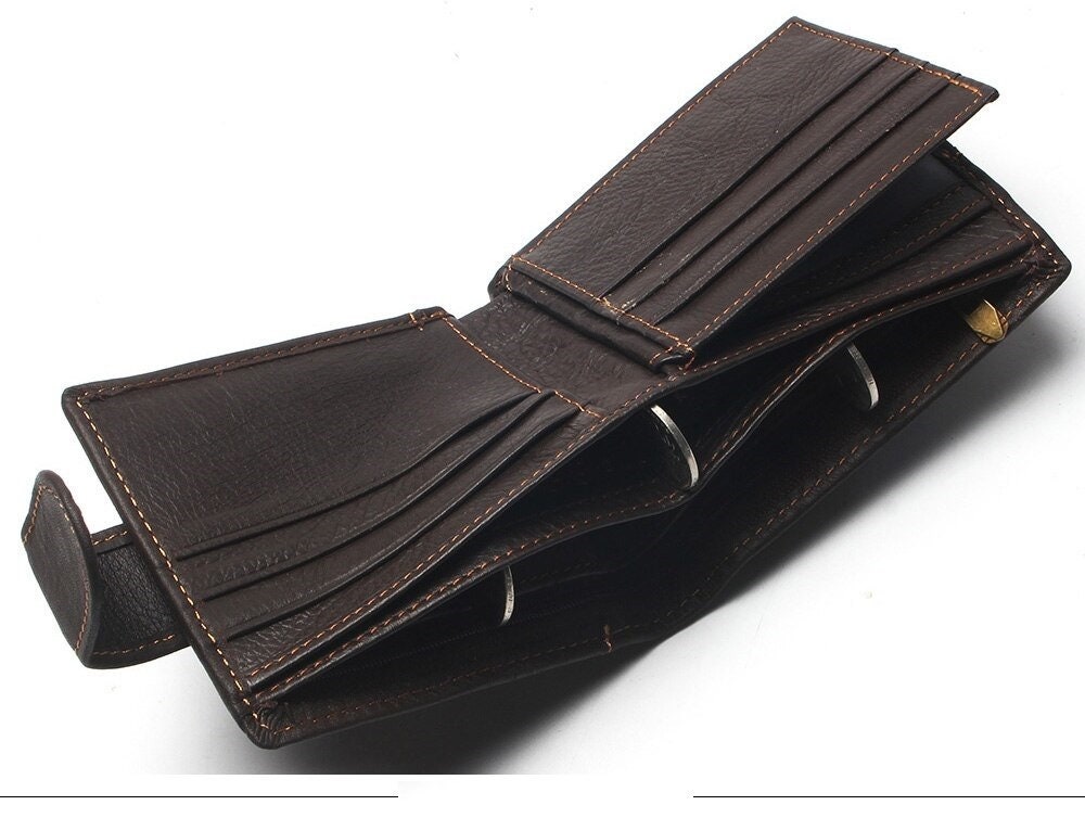Genuine Leather Wallet Wallet Geometric Dot Embossing Purse - Etsy