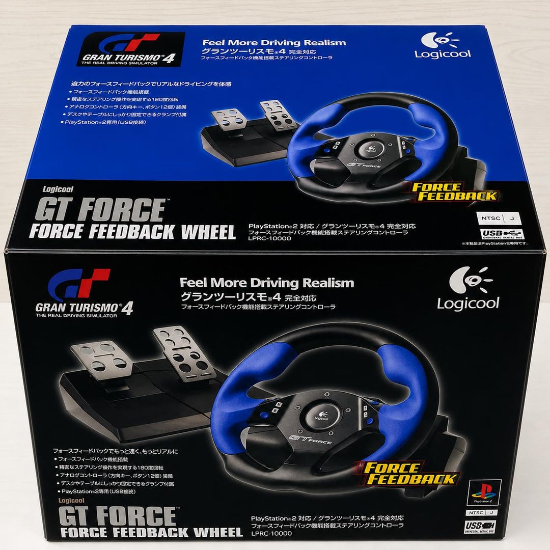 Logitech Driving Force ＧＴ 海外版 Genuine Logitech GT Force Steering Wheel for PS2 - Etsy