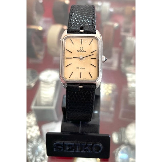 Omega Tank With Manual Winding Watch Vintage Genuine Etsy Canada