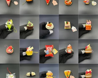 SKU | Sweet Mini Food Keychain Dessert Charm Kawaii Collectible Gift Bag Accessory