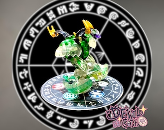 Bakugan New Vestoria Translucent Clear ALTAIR & WIRED LYNC's Combat Set ( Anime Custom Painted )