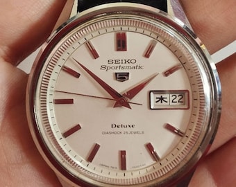 Vintage Seiko Sportmatic Deluxe 25 Jewels Year 1966 Etsy UK