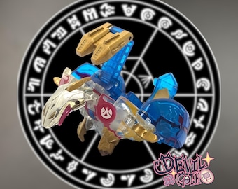 Bakugan Bakutech Darkus Seis Tavanel Metal Cross MG Rare Japan