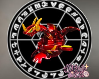 Bakugan Pyrus TITANIUM DRAGONOID Mechtanium Surge ( Metallic