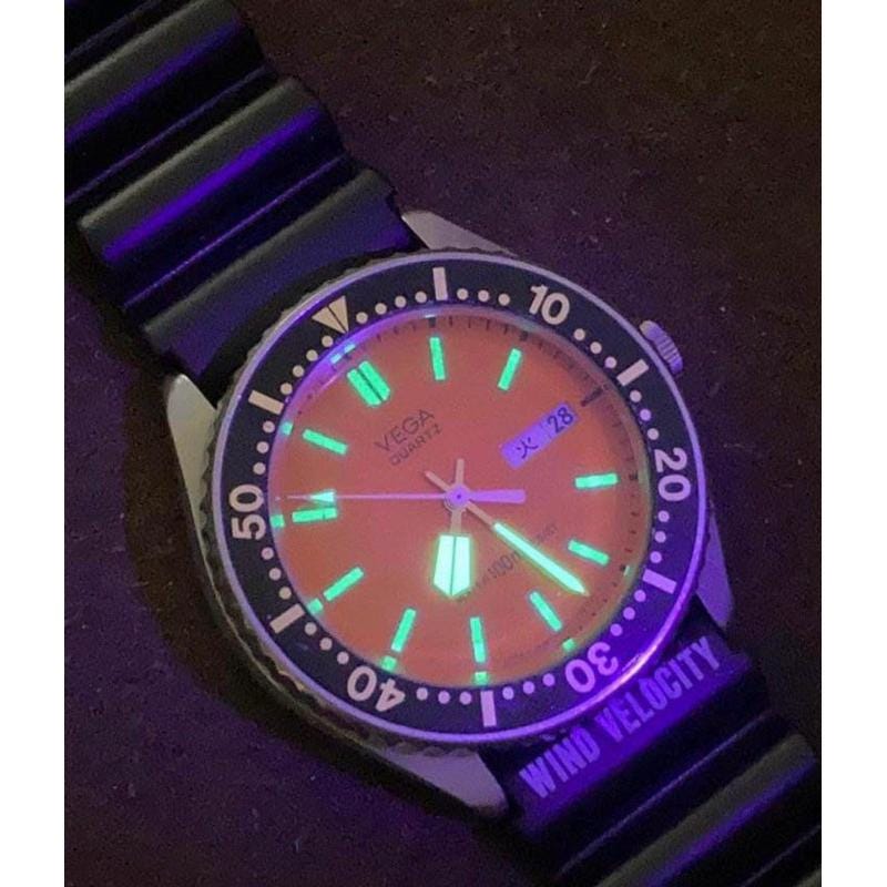 Vintage VEGA (citizen) Diver 100m Orange Dial Made in Japan