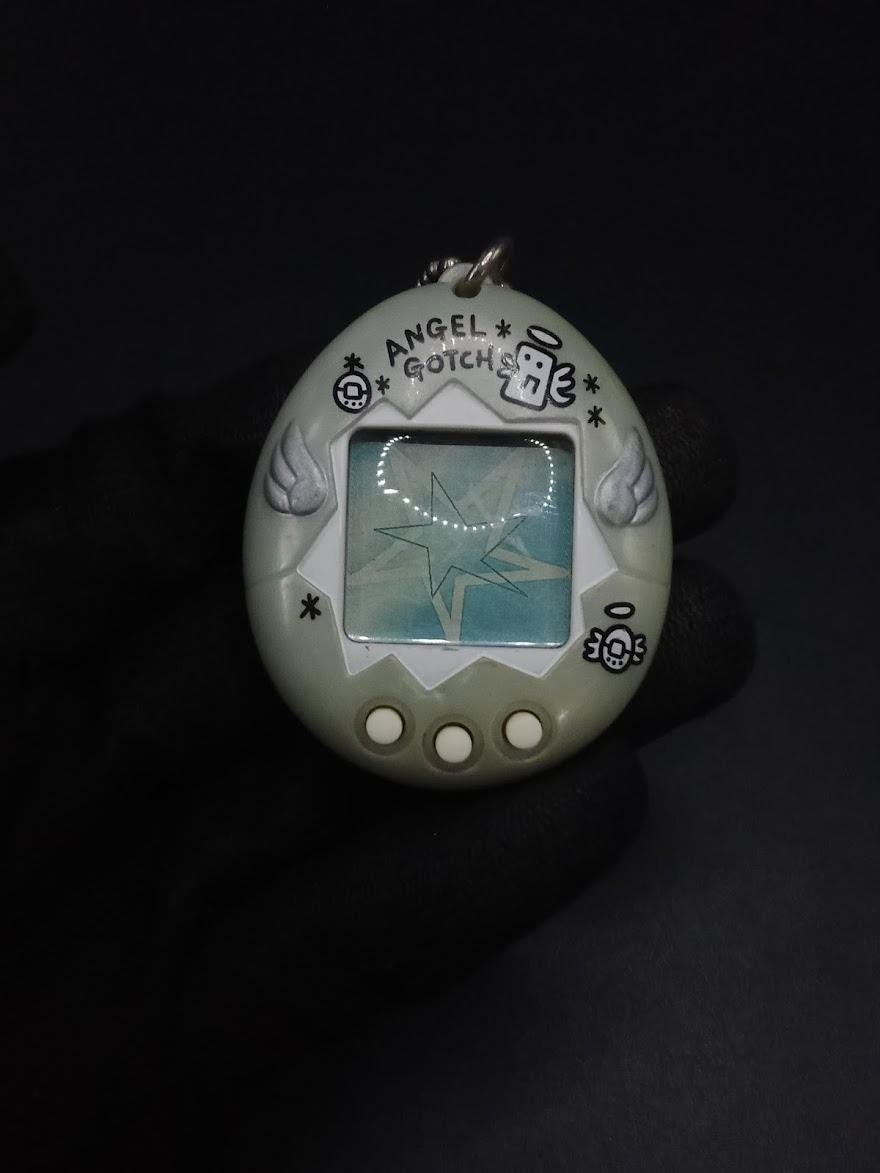 SKU | Bandai Tamagotchi Angelgotchi Vintage Angel Tenshitchi Pearl