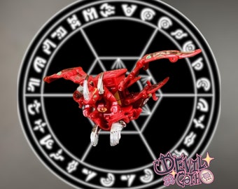 Bakugan Combat Set Pyrus Lumino Dragonoid & Explosix Cross Buster Battle Gear (Exclusive Japanese Version)