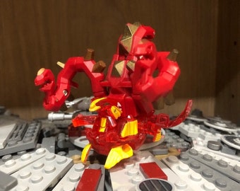 Bakugan Red Pyrus Rubanoid With Destragon Gear Combat Set SKU - Etsy