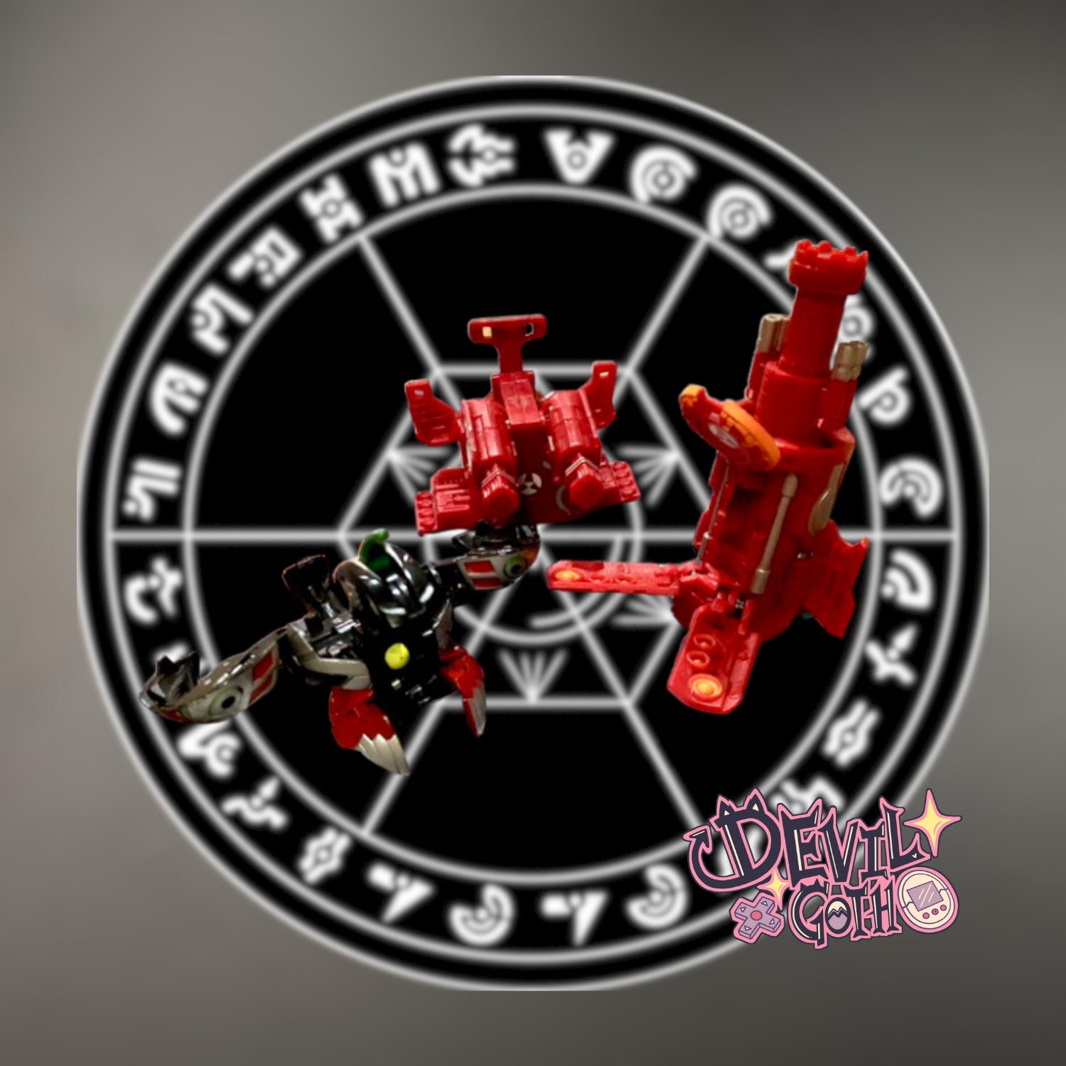 Bakugan Japanese Helios Mk2 Twin Destructor & Zukanator Combat Set
