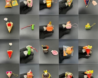 SKU | Sweet Mini Food Keychain Dessert Charm Kawaii Collectible Gift Bag Accessory