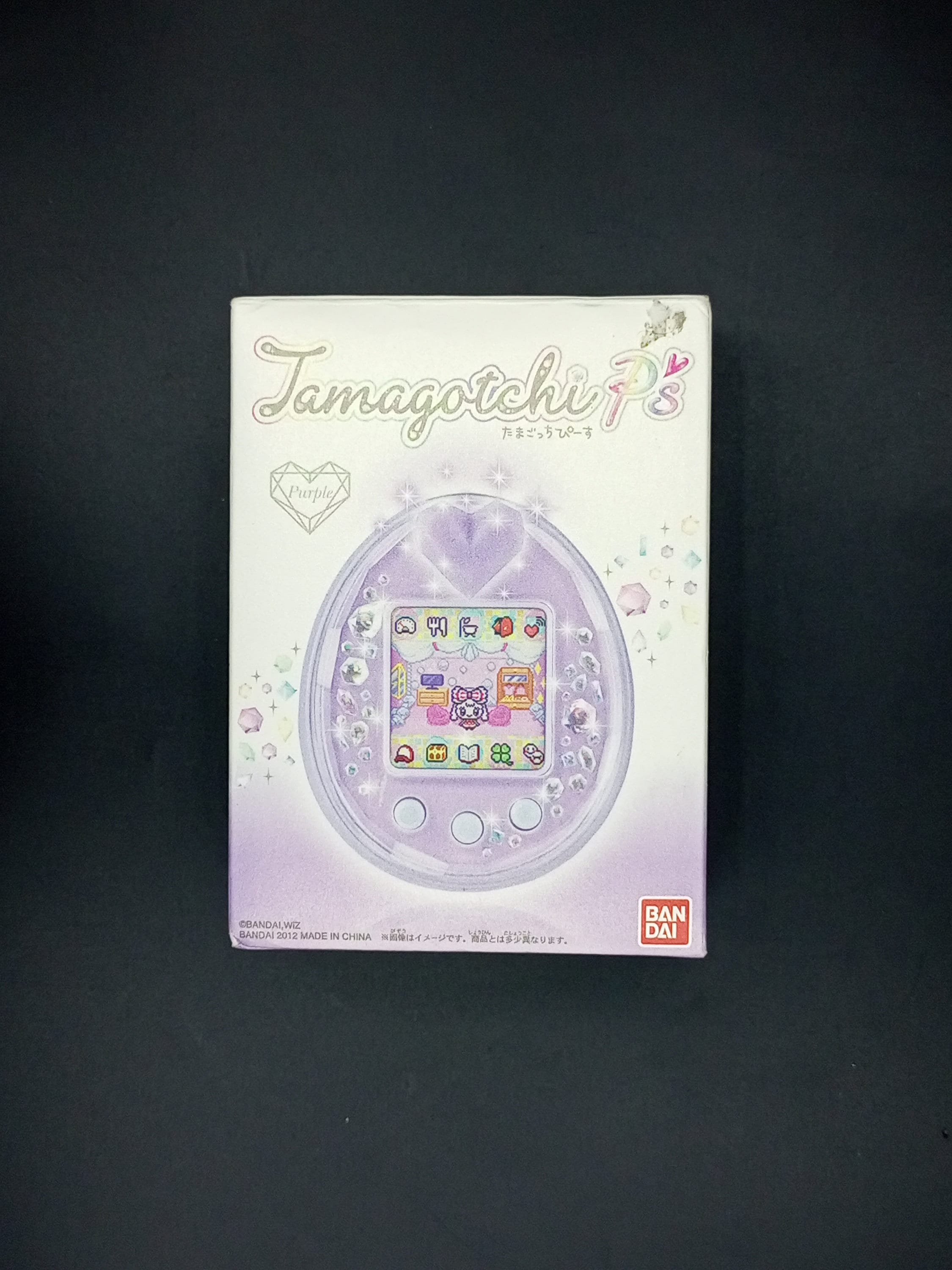 Tamagotchi Ps Purple Japanese With Box and Melody Land Deco