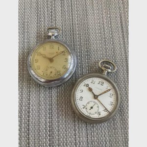 Vintage Pocket Alarm Watch Swiss Made 1920’s  52mm bundle of 2