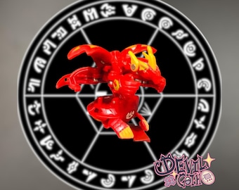 Bakugan Red Pyrus Blitz Dragonoid Spin Master