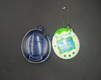 たまごっちID L 日本版、レアグリーンシェル、中古、ヴィンテージ