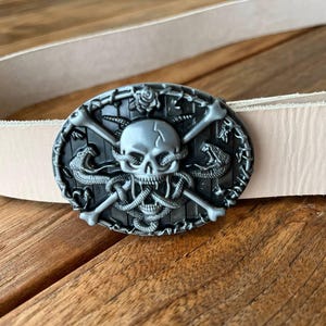 Leather Pirate belt, Buccaneer&#39;s belt, Dead man&#39;s hand, Medieval Jolly Roger, LARP Cosplay Renaissance Reenactment Halloween