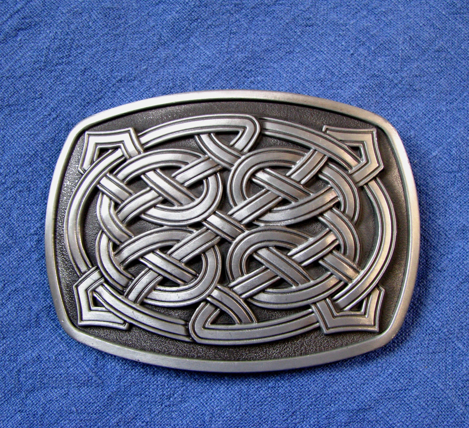 Large Viking Belt Buckle With Celtic Knot Elven Costume Etsy