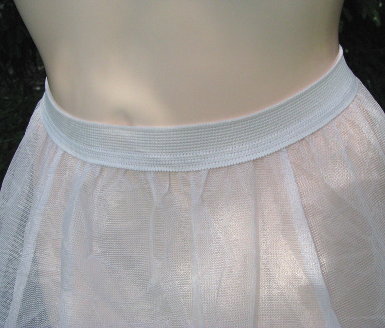 5 Hoop Petticoat Crinoline, White Slip Ball Gown Full Skirt, Bridal