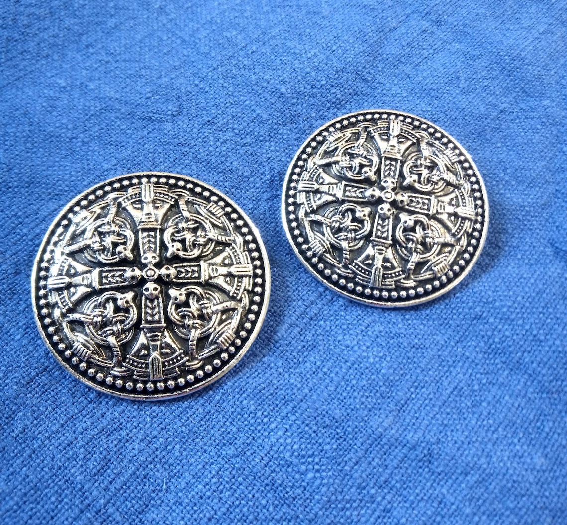Set of 2 Viking Apron Dress Brooches Norse Apron Pin Etsy