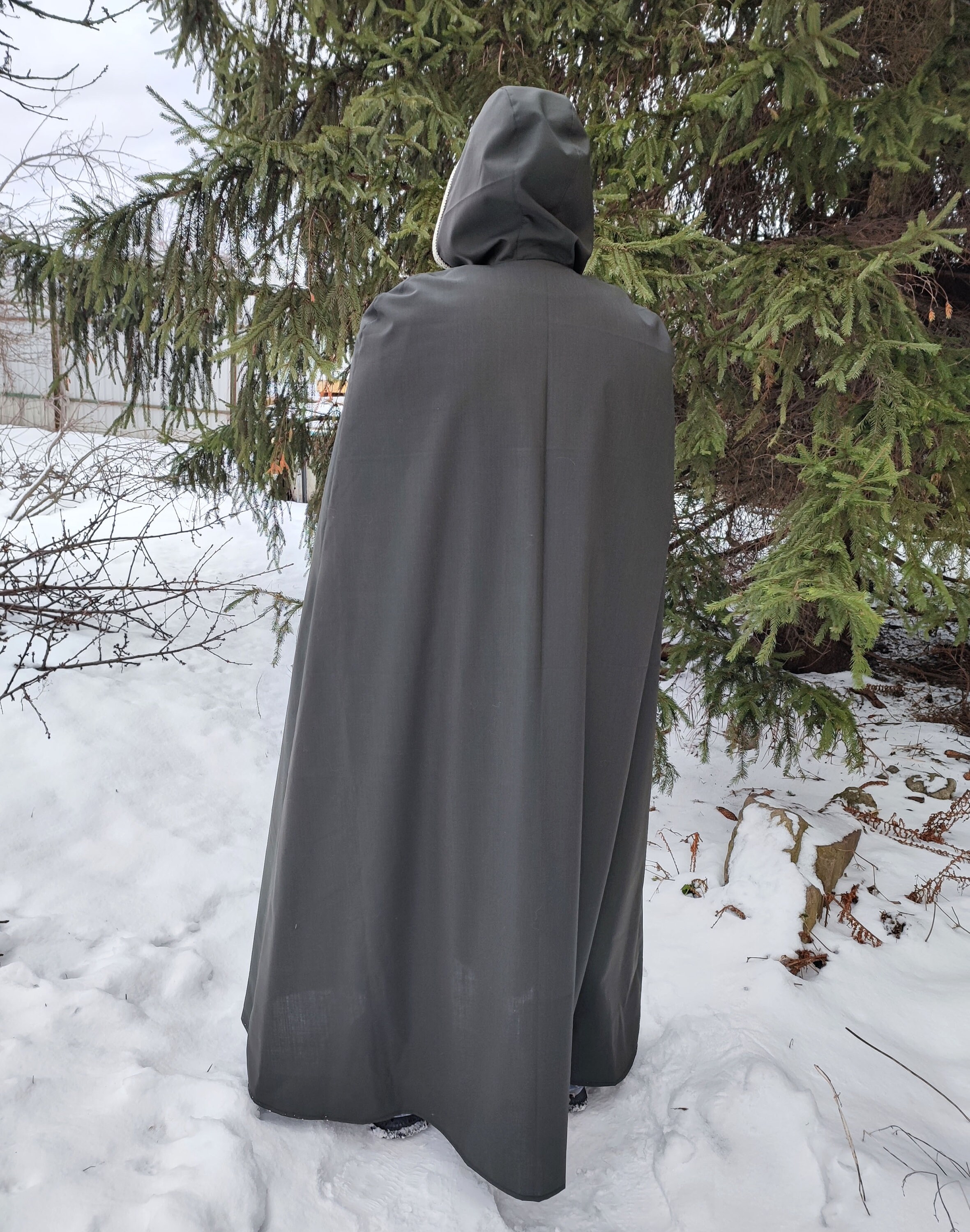 Cape Capuche Médiévale Sable - Déguisement Adultes/Capes Et Manteaux