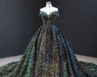 sequin dressing gown