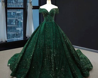 beautiful green wedding dresses