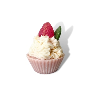 Sapone per cupcake alla fragola - Sapone vegano, Sapone fatto in casa, Sapone fatto a mano, Sapone naturale, Sapone fruttato, Sapone senza palma, Sapone a freddo