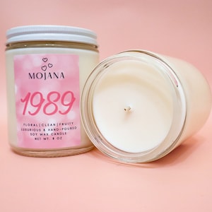 1989 Vegan Candle, 100% Natural Soy Wax, Clean Candle, Vegan Candle