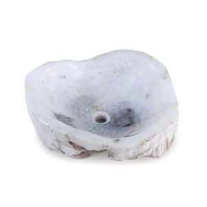 Raw Crystal Agate Vessel Sink, hand finished from Natural Gemstone Geode, Bathroom Sink, Bathroom Vanity