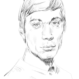 Charlie Watts - Rolling Stones 1962 Hand Signed portrait print