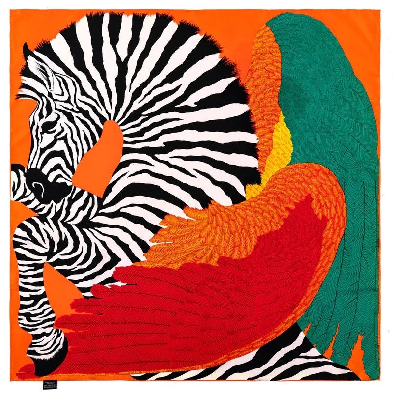 Hermes, Accessories, Hermes Zebra Pegasus Scarf