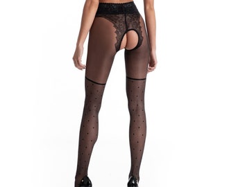 Pin Up Schrittlose Strumpfhose | Schritt | Schrittlose Pantyhose | Schrittlose | Schrittloses Höschen | Strumpfhosen