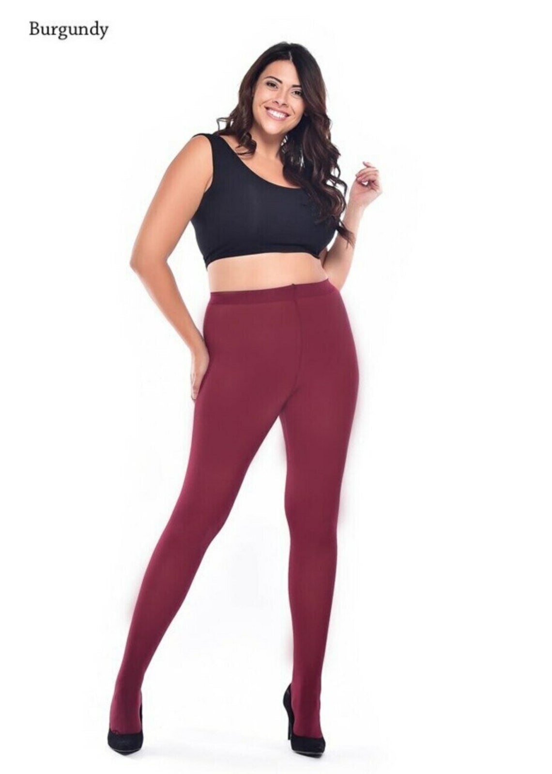 50 Denier Coloured Opaque Tights Plus Size Pantyhose Etsy
