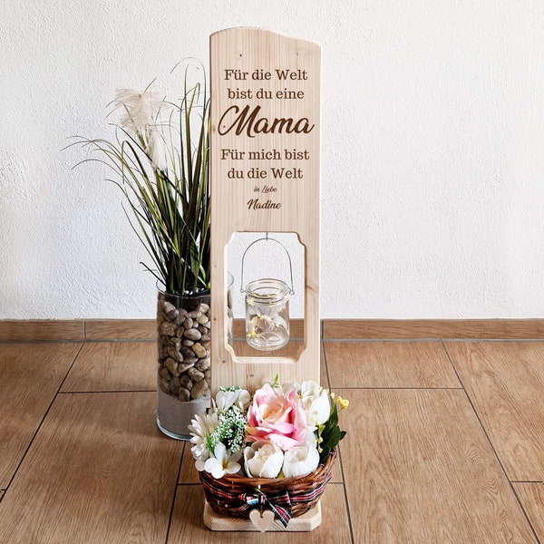 Geschenk für die Mama, Personalisierbarer Holzaufsteller mit Mama Spruch, Muttertagsgeschenk