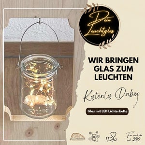 Holzaufsteller Hochzeitsgeschenk Personalisiert mit Namen und Leuchtglas Bild 3