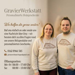 Hochzeitsgeschenk Holzschild Hand in Hand ein Leben lang personalisiert mit Namen und Datum zdjęcie 10