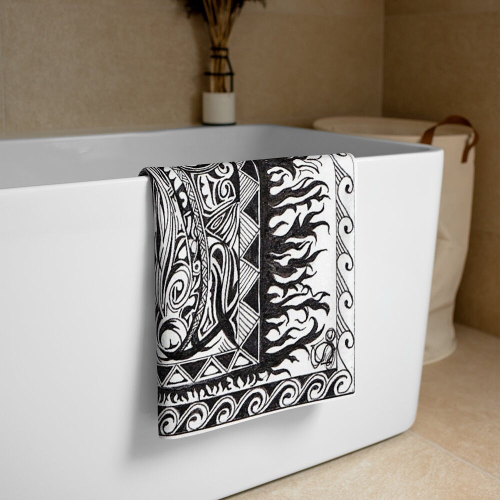 Beach/bath Towel 30x60 Tribal Patterns 011 Design Etsy UK