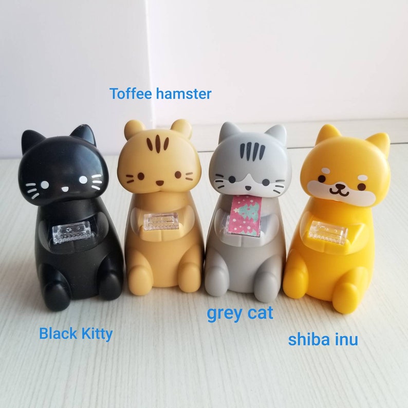 Washi Tape Dispenser Cute Kawaii Tape Cutter Cat Stationary Etsy