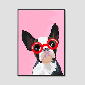 What up Dog Print / Dog Wall Art / Puppy Poster / Dog Art / Dog Print / Dog Poster / Dog Lover / Quirky Wall Art