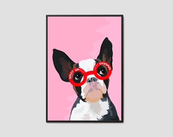 What up Dog Print / Dog Wall Art / Puppy Poster / Dog Art / Dog Print / Dog Poster / Dog Lover / Quirky Wall Art
