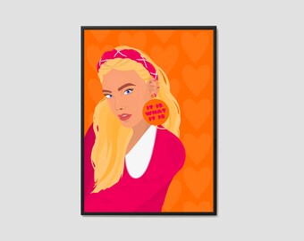 It Is What It Is Print / Female Portrait Print / Sassy Girl Art / Independent Girl Art / Quote Print / Wall Art / Home Decor / Poster Print
