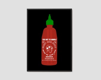 Sassy Babe Sauce Print / Sauce Print / Hot Sauce Print / Too Hot To Handle Sauce / Wall Art / Poster Print / Home Decor / Quote Art