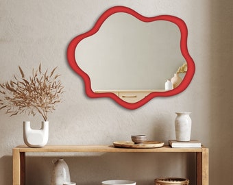 aesthetic mirror, irregular mirror, home gift, modern mirror, special mirror, wall mirror, interior mirror, home decor