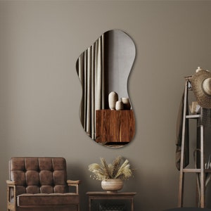 Asymmetrical Mirror, Irregular Mirror, Mirror Wall Decor, Vanity Mirror